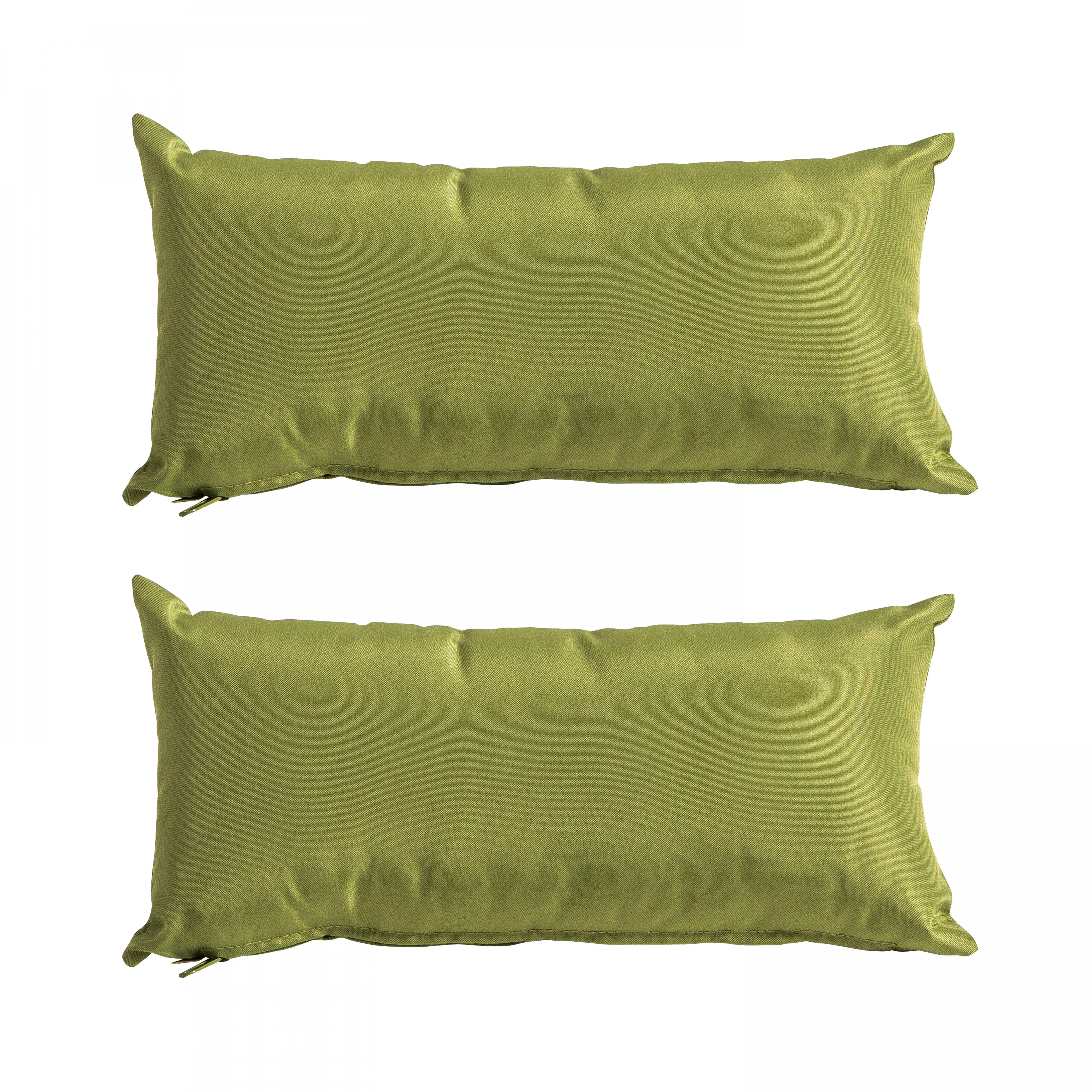 Oviala - Lot de 2 petits coussins polyester kaki 40x20x8 cm Cuzco - Oviala - Image 1