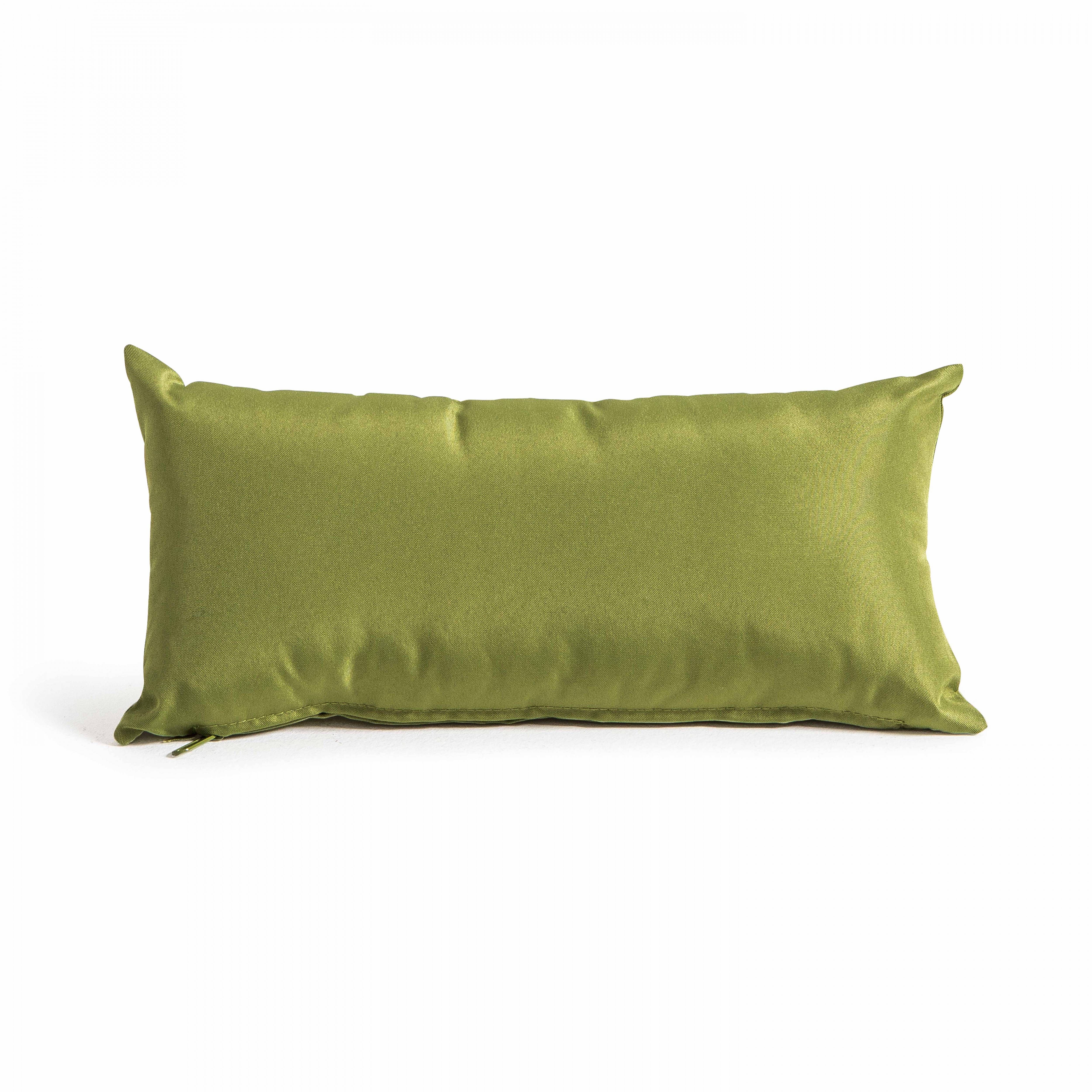 Oviala - Lot de 2 petits coussins polyester kaki 40x20x8 cm Cuzco - Oviala - Image 3