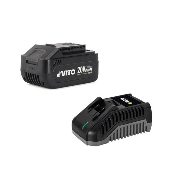 Coupe Bordure sans fil 20V + Batterie lithium 4AH + Chargeur + Jeu de 20 lames coupantes VITO - Image 3