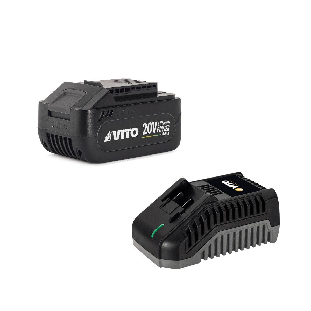 Coupe Bordure sans fil 20V + Batterie lithium 4AH + Chargeur + Jeu de 20 lames coupantes VITO - Image 3