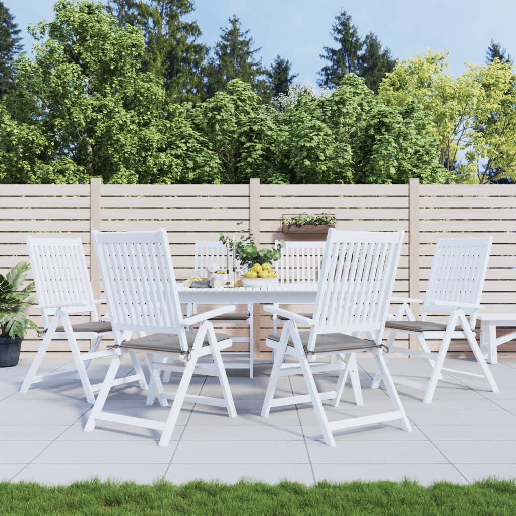 Coussins de chaise jardin lot de 6 gris 50x50x3 cm tissu oxford P149 MP347 - Image 2