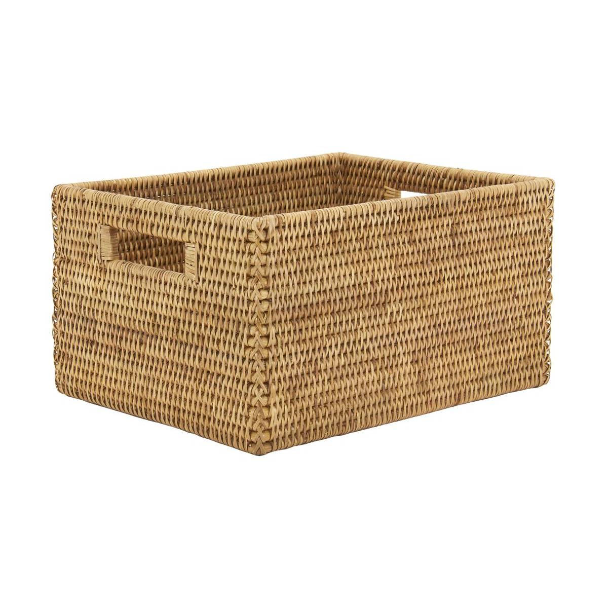 Aubry Gaspard - Panier de rangement en rotin naturel 24 x 19 x 13 cm - Image 1