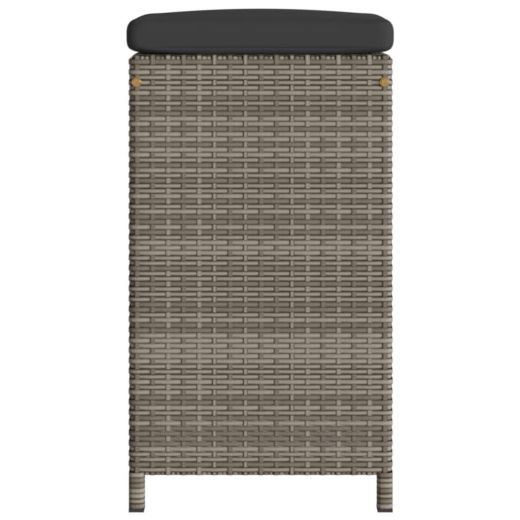 Chaise bois composite 6 places rotin gris  40 x 40 x 76 cm  - Prolenta premium  p3225.5 - Image 5