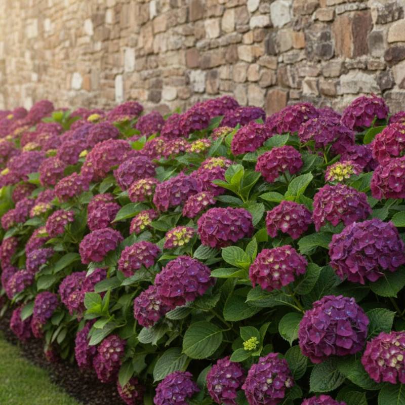 Hortensia Forever&Ever® Purple, Hydrangea macrophylla à fleurs Violette - feuillage Caduc - Pot de 12L - 50/60 cm-  hauteur à maturité De 1,00 m à 1,5 - Image 5