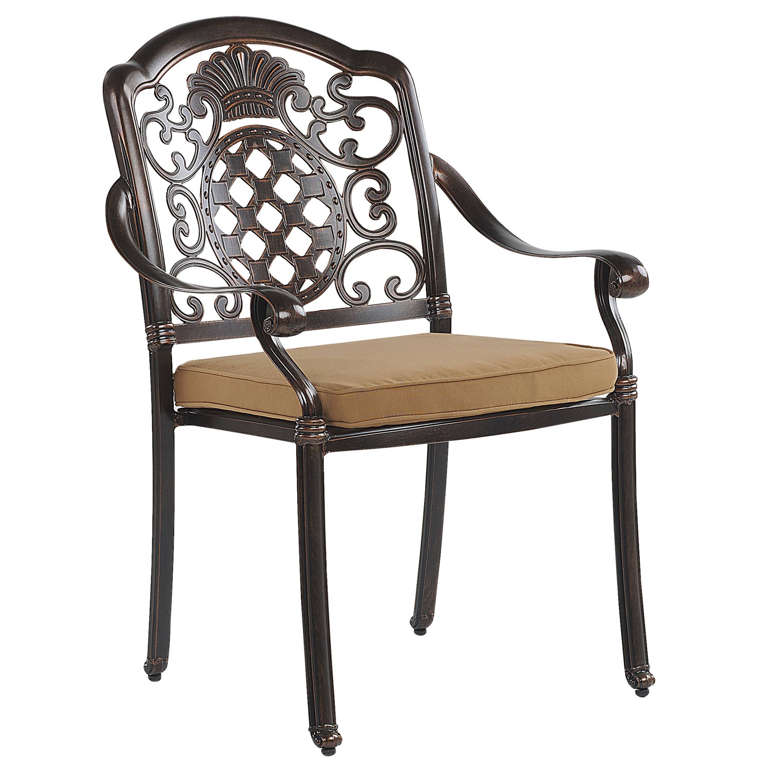 Beliani - Chaise de jardin Aluminium Marron foncé SALENTO - Beliani - Image 4
