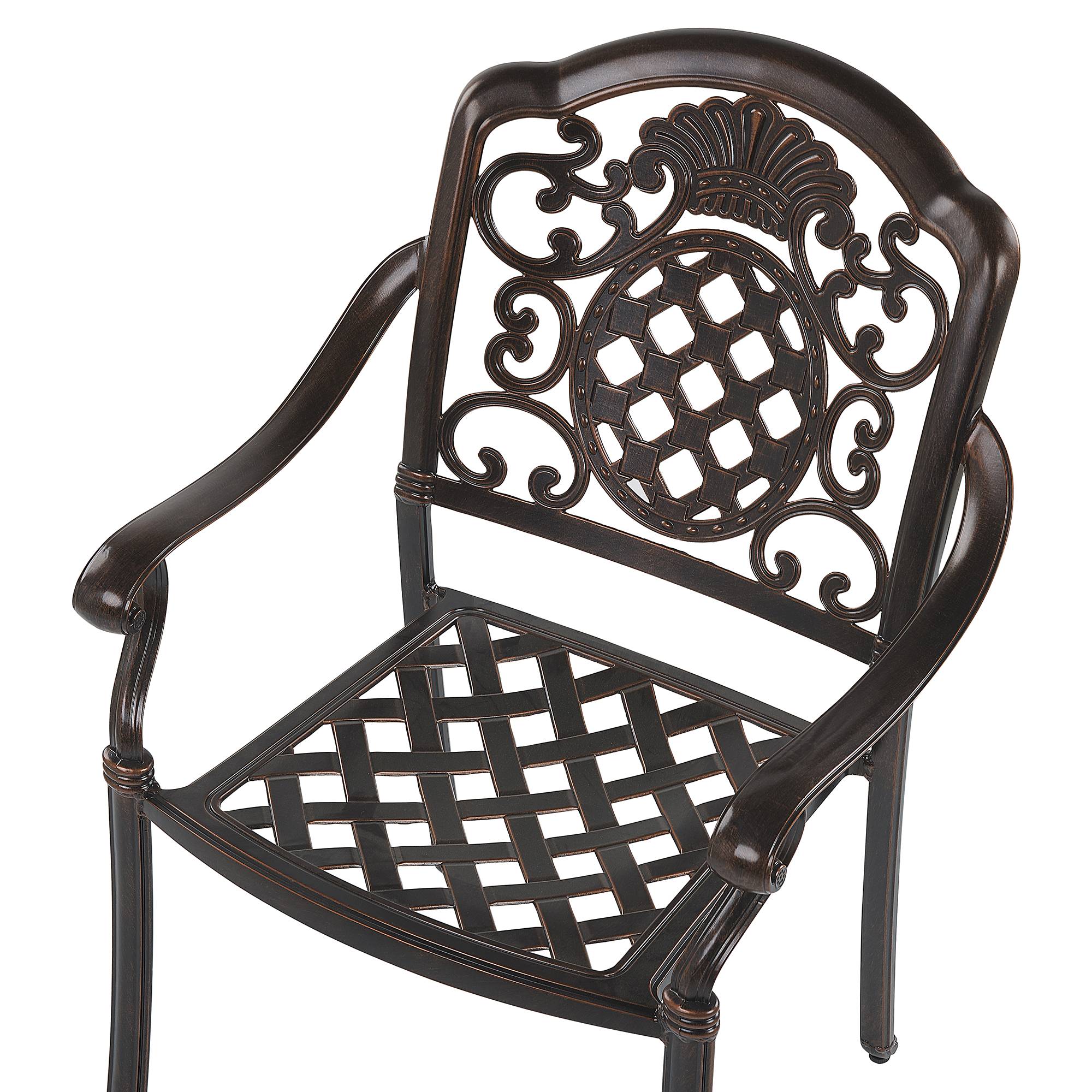 Beliani - Chaise de jardin Aluminium Marron foncé SALENTO - Beliani - Image 8