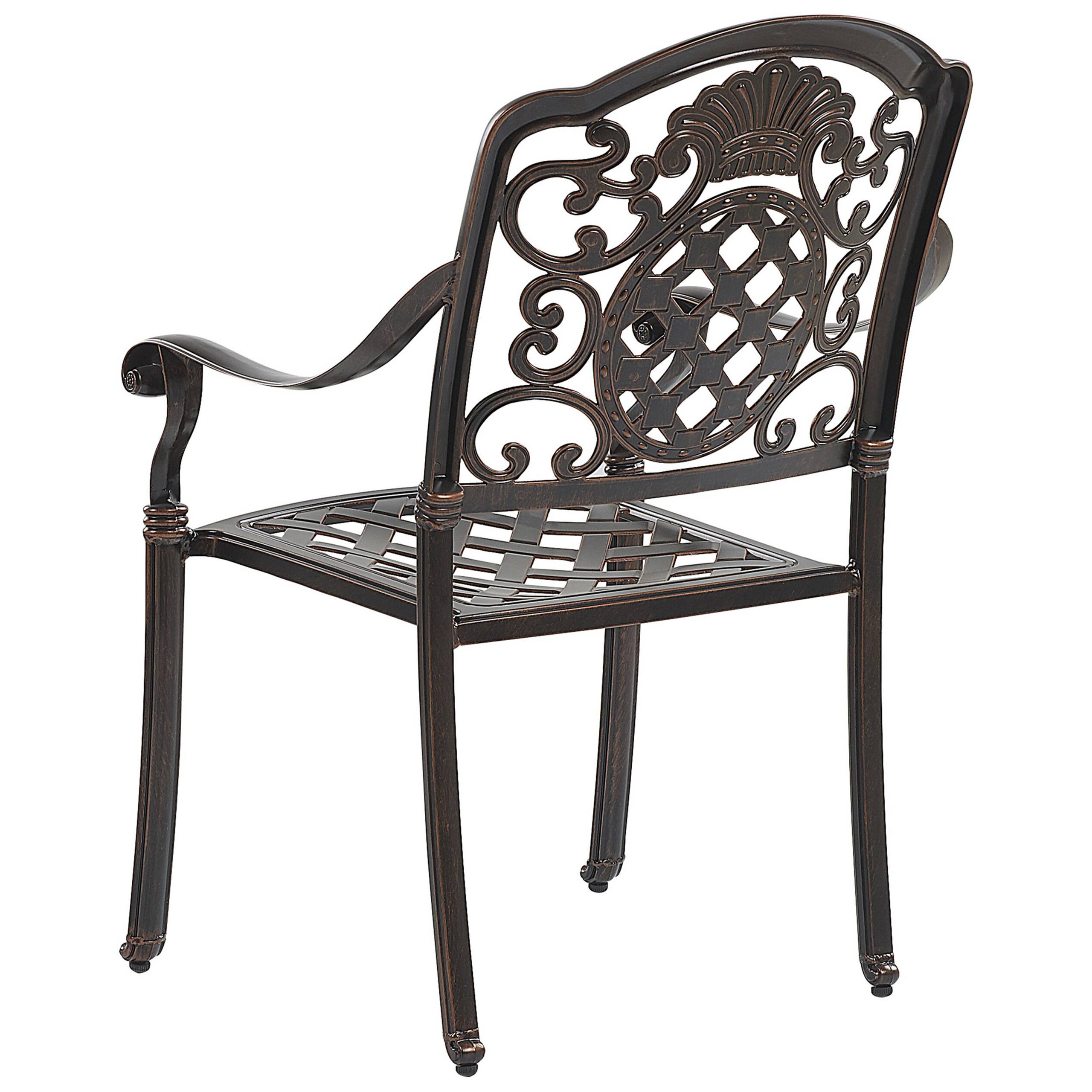 Beliani - Chaise de jardin Aluminium Marron foncé SALENTO - Beliani - Image 7