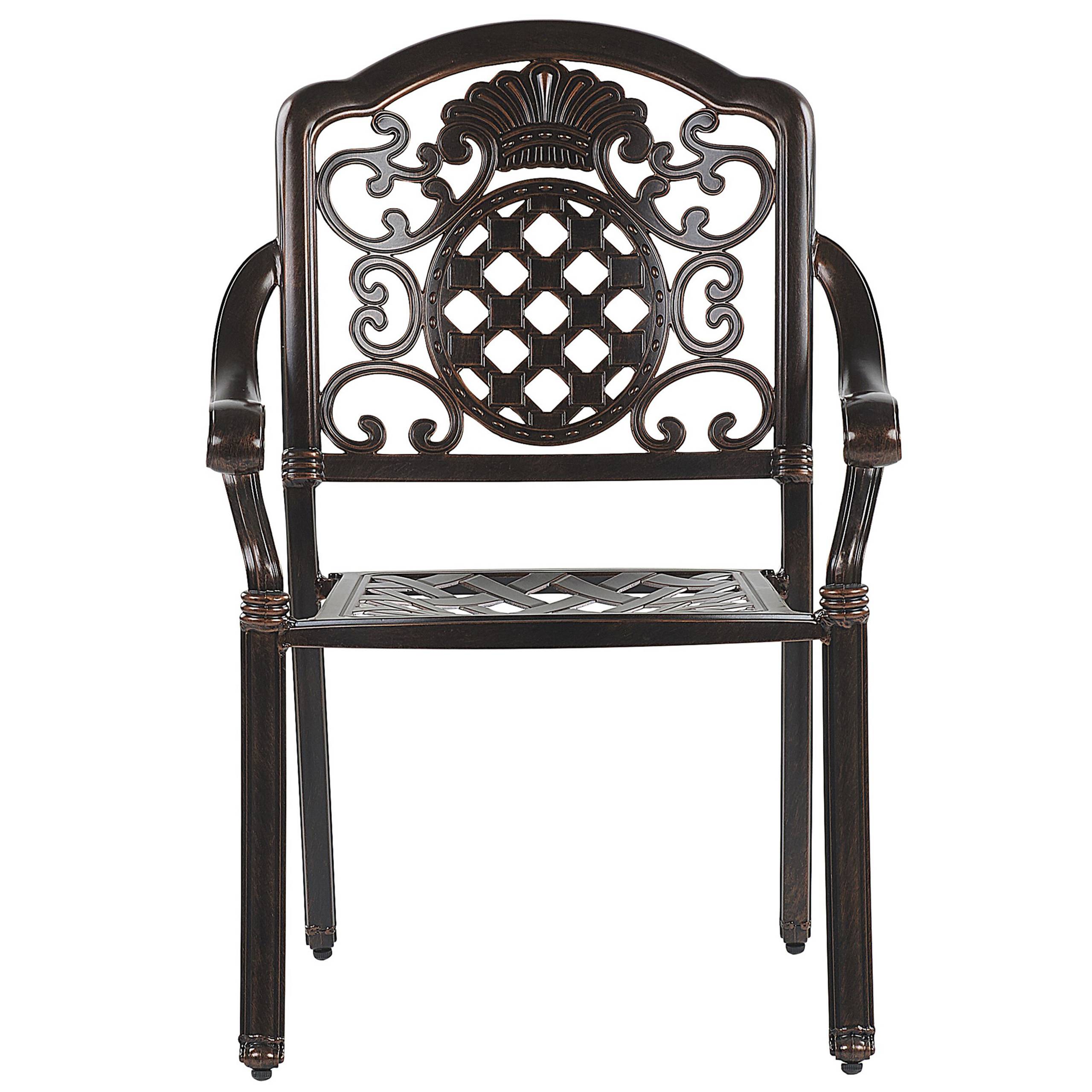 Beliani - Chaise de jardin Aluminium Marron foncé SALENTO - Beliani - Image 6