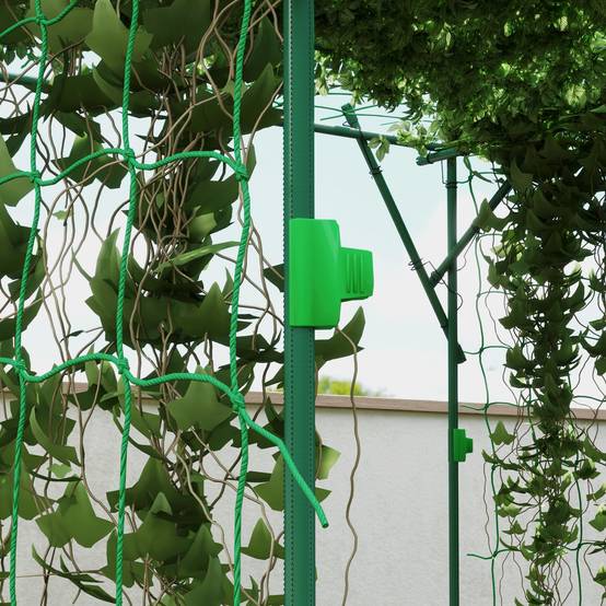 Treillage de jardin en acier inoxydable, vert, 223 x 223 x 223 cm - PANGIVO - Image 8