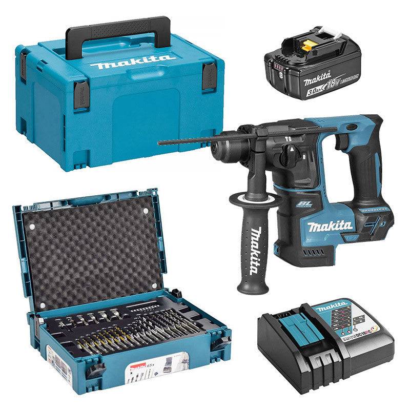 Makita - Perforateur MAKITA DHR171FJX1 SDS-Plus 18V (1 x 3Ah) Li-Ion 17mm + Coffret 65 pièces Makita - Image 1