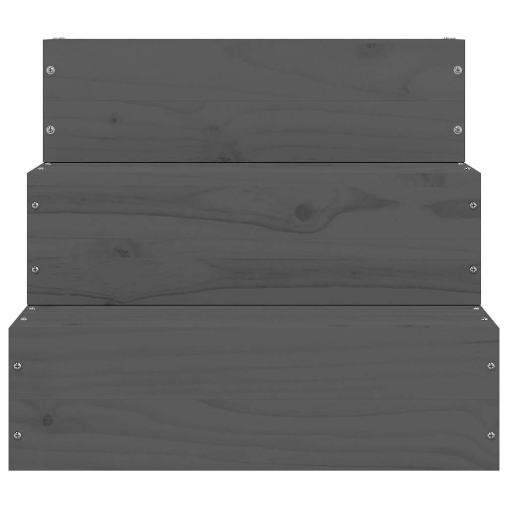 Vidaxl - Escalier pour animaux de compagnie Gris 40x37,5x35 cm Bois pin vidaXL 822463 - Image 8