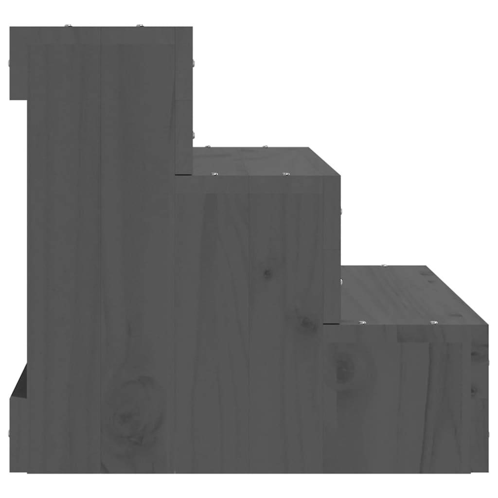 Vidaxl - Escalier pour animaux de compagnie Gris 40x37,5x35 cm Bois pin vidaXL 822463 - Image 6