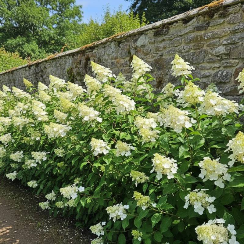 Hortensia paniculata Kyushu, Hydrangea paniculata à fleurs Blanche - feuillage Caduc - Pot de 4L - 20/40 cm-  hauteur à maturité De 1,00 m à 1,50 m - Image 4