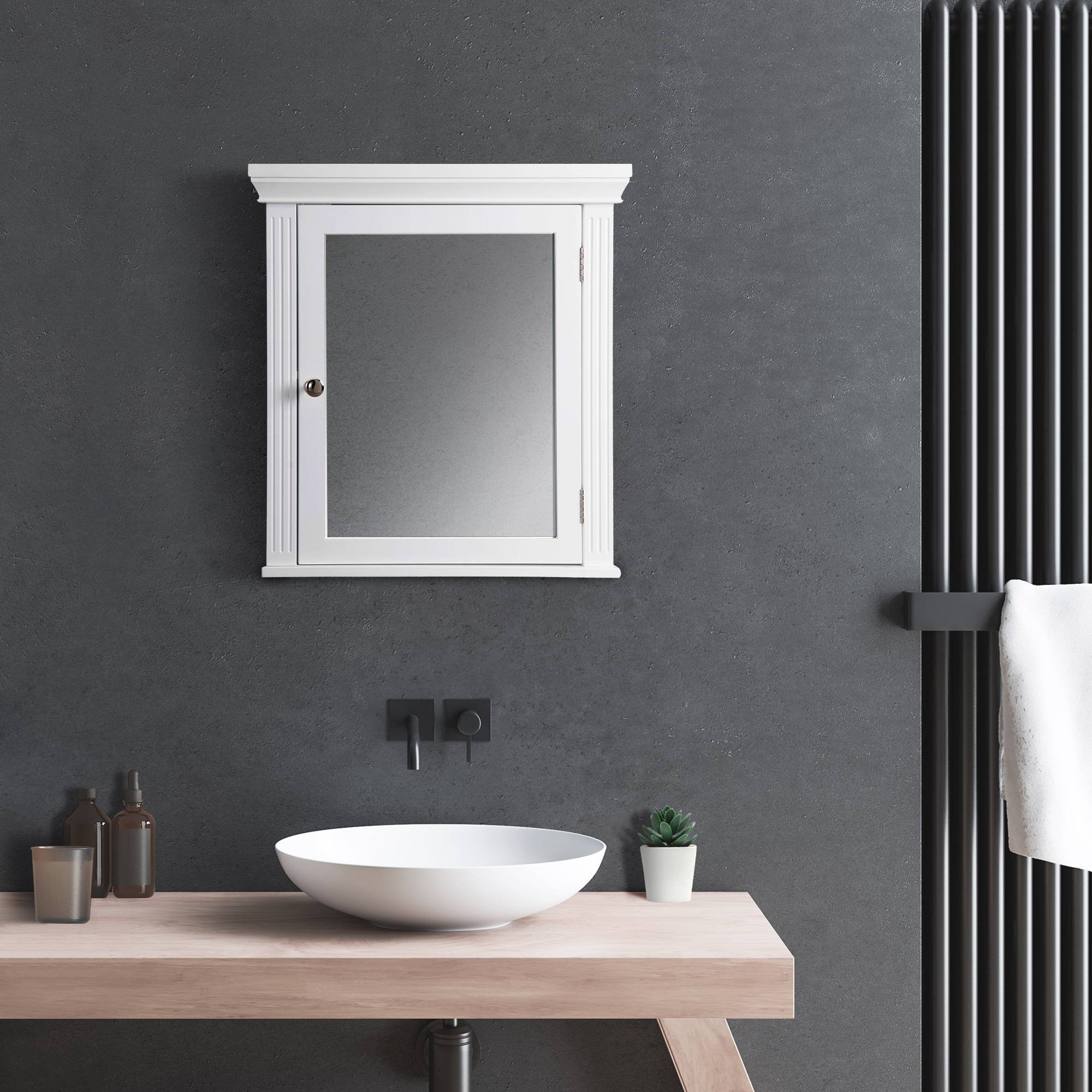 Teamson Home - Armoire de salle de bain en effet bois blanc avec étagères Teamson Home - Image 3