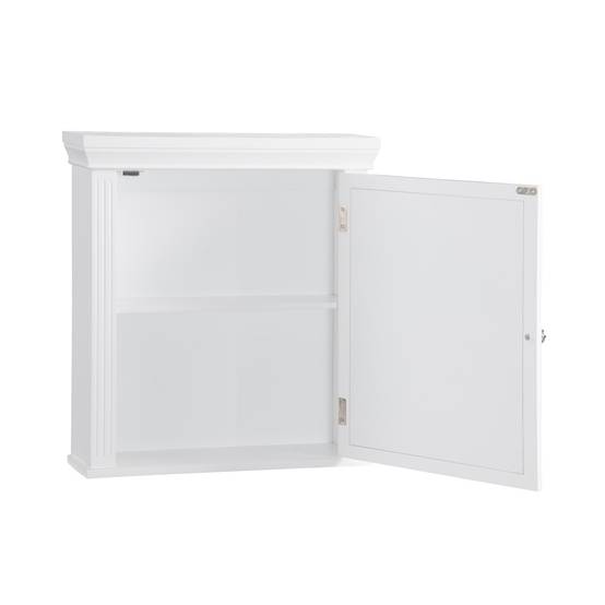 Teamson Home - Armoire de salle de bain en effet bois blanc avec étagères Teamson Home - Image 5