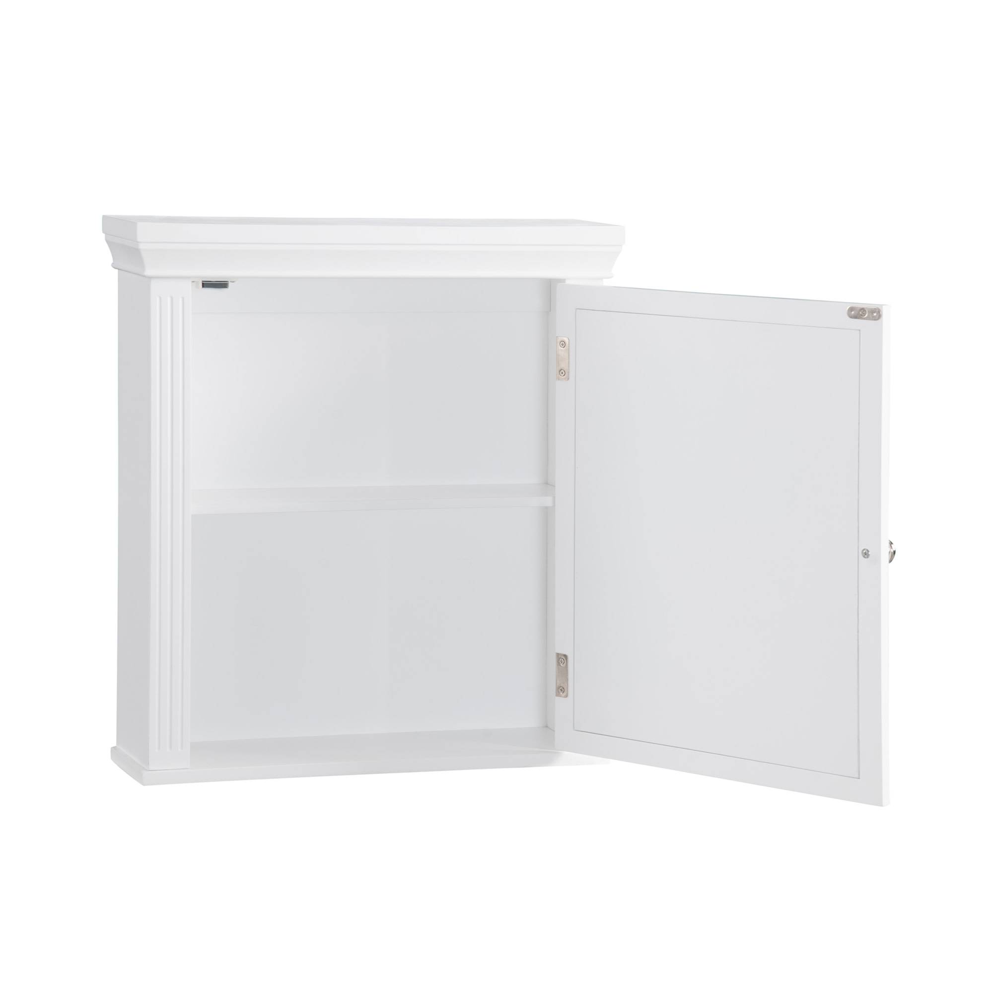 Teamson Home - Armoire de salle de bain en effet bois blanc avec étagères Teamson Home - Image 5