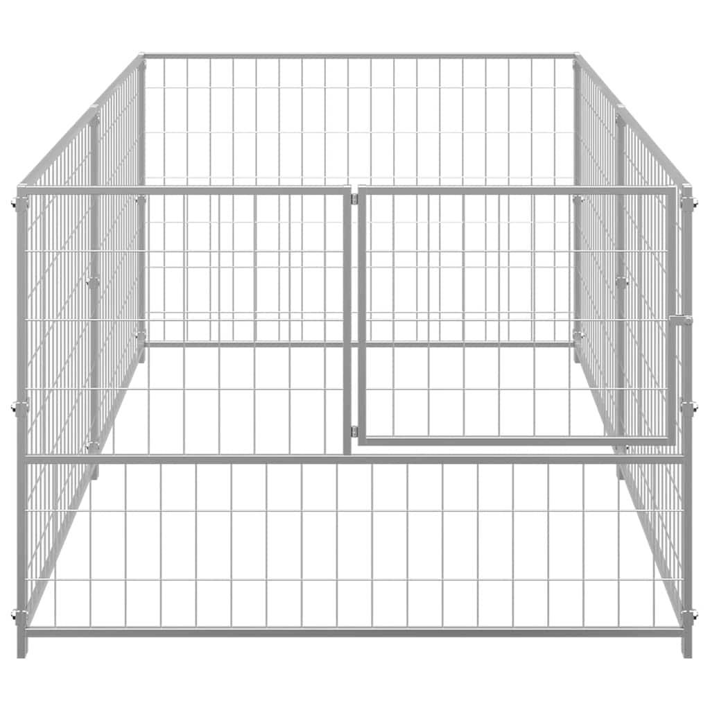 Vidaxl - Chenil Argenté 200x100x70 cm Acier vidaXL 150793 - Image 5
