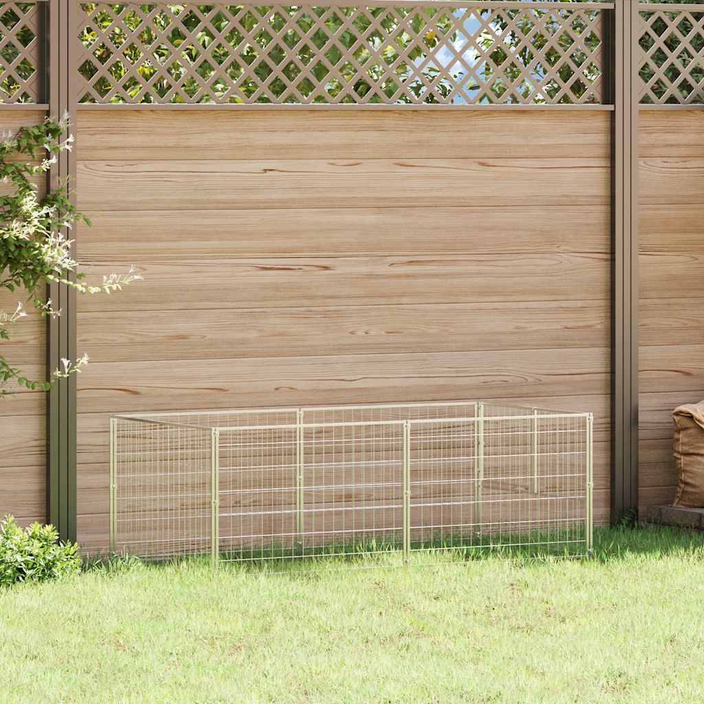 Vidaxl - Chenil Argenté 200x100x70 cm Acier vidaXL 150793 - Image 1