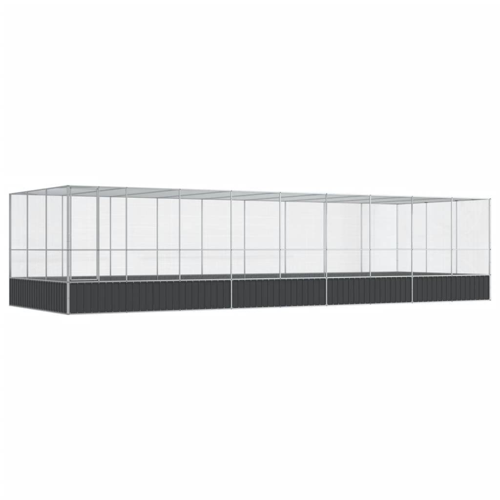 Abri Volière Oiseaux Acier Galvanisé 932x307cm Argent - ComfortXL Outdoor Living - Image 2
