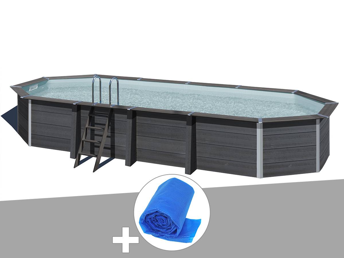 Gré - Kit piscine composite Gré Avant-Garde ovale 8,04 x 3,86 x 1,24 m + Bâche à bulles