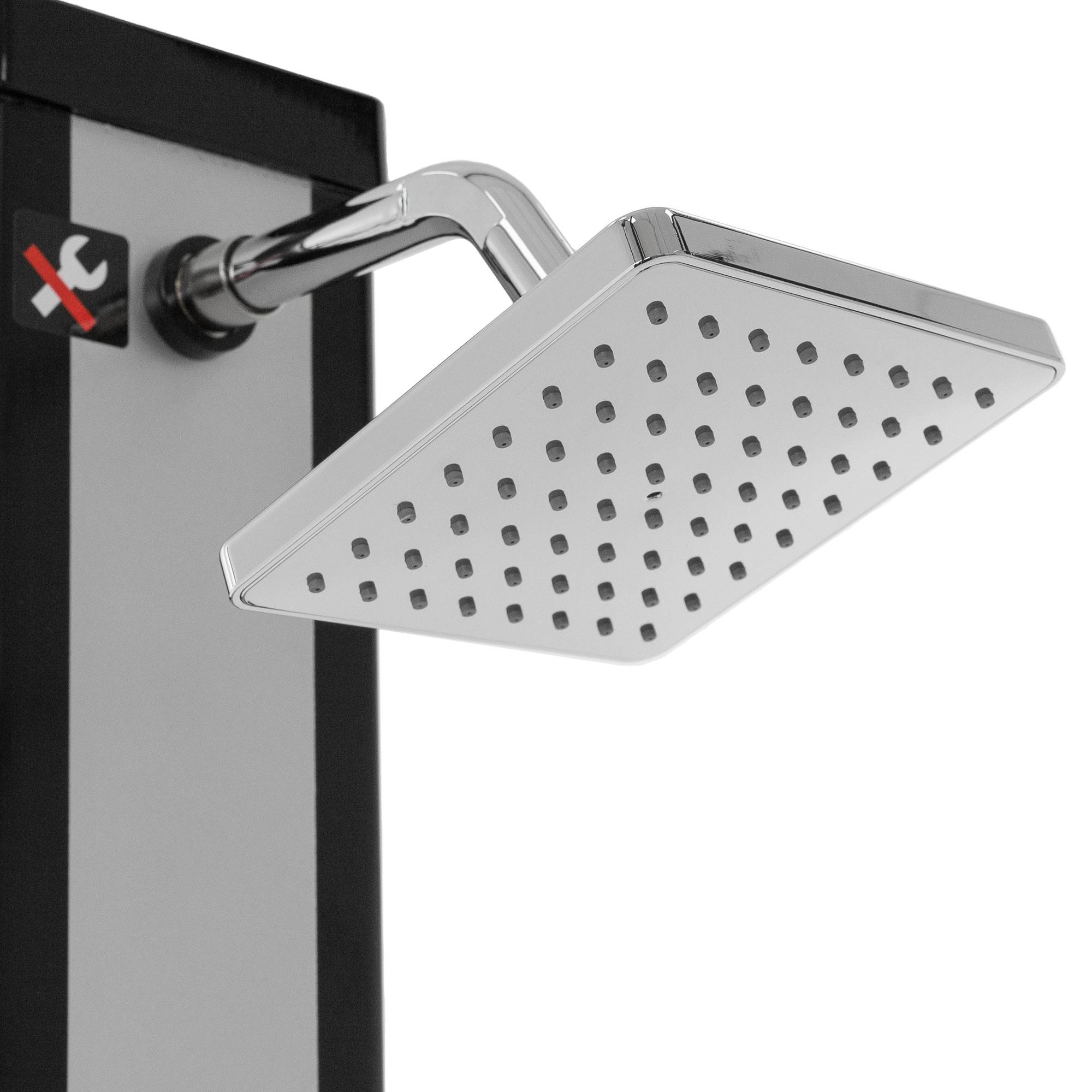 Ml-Design - Douche solaire d'extérieur + douche à pied et pomme de douche noir/argent 40 L - Image 3
