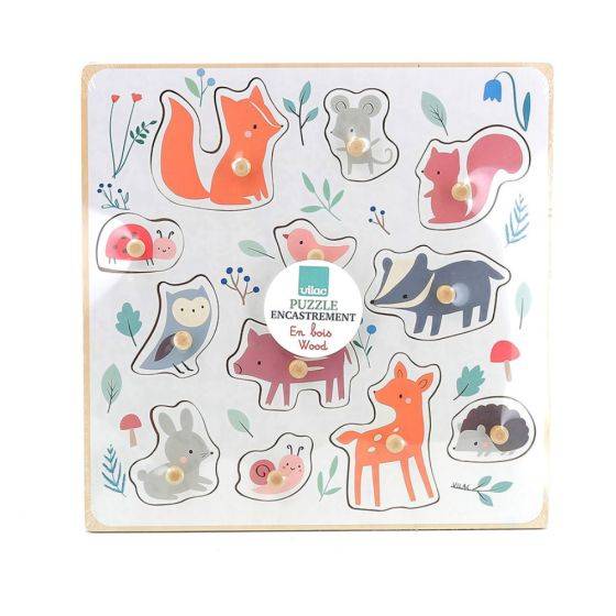 Vilac - Vilac - Puzzle Encastrement Boutons bois - Animaux de la forêt - Image 4