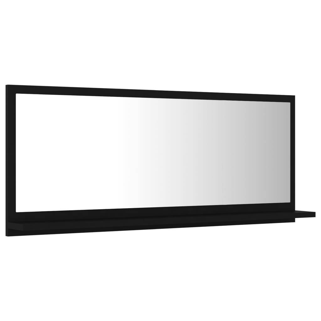 Helloshop26 - Miroir de salle de bain 90 x 10,5 x 37 cm aggloméré noir - Image 4