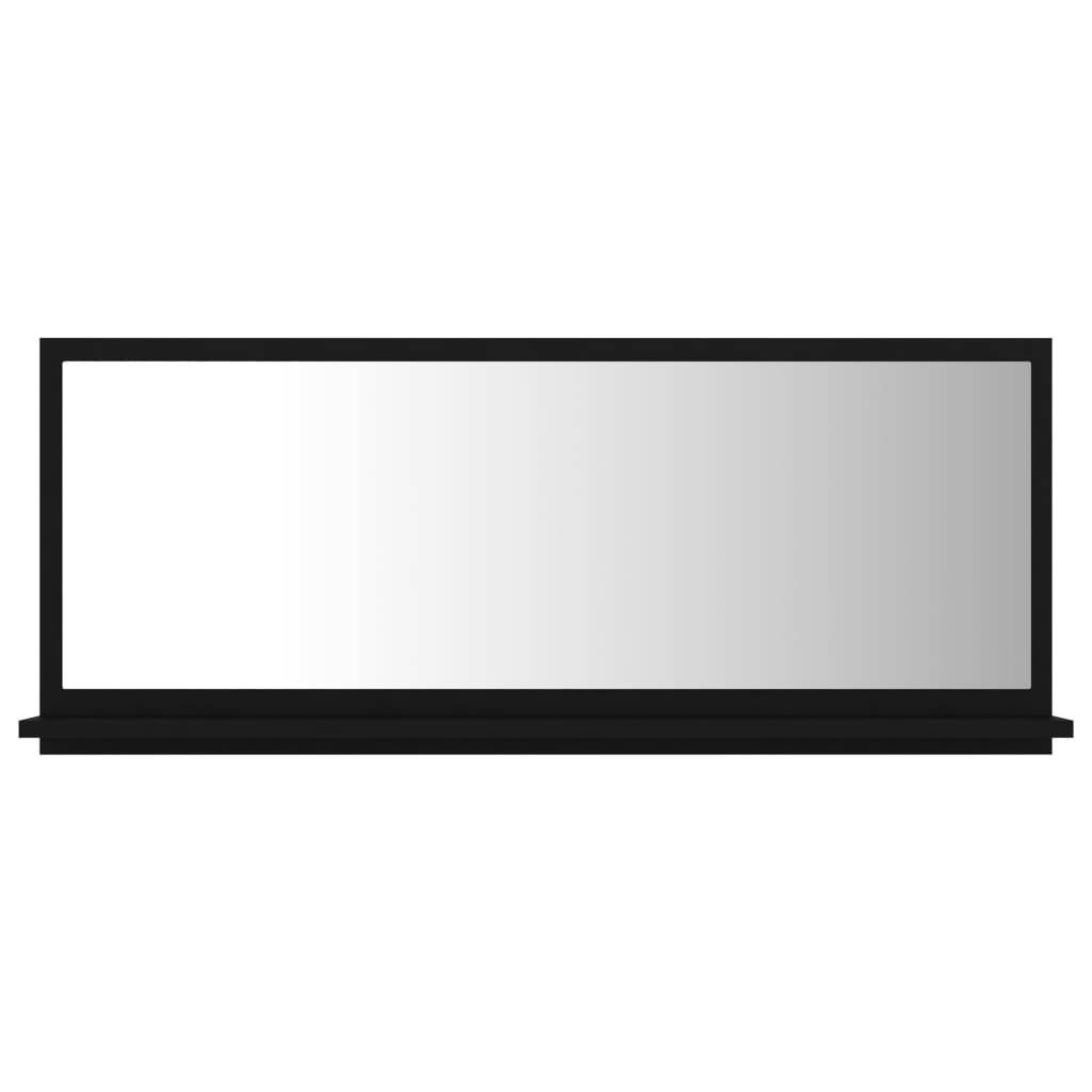 Helloshop26 - Miroir de salle de bain 90 x 10,5 x 37 cm aggloméré noir - Image 1