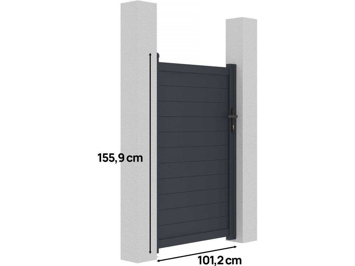 Portillon Aluminium "marc" - 101.2 X 155.9 Cm - Gris -habitat Et Jardin - Image 3