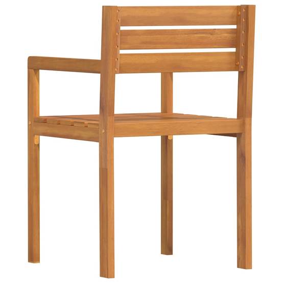 ComfortXL - Chaises de jardin en bois d'acacia massif lot de 2 avec accoudoirs pour terrasse extérieur Brun – ComfortXL Outdoor Living - Image 7