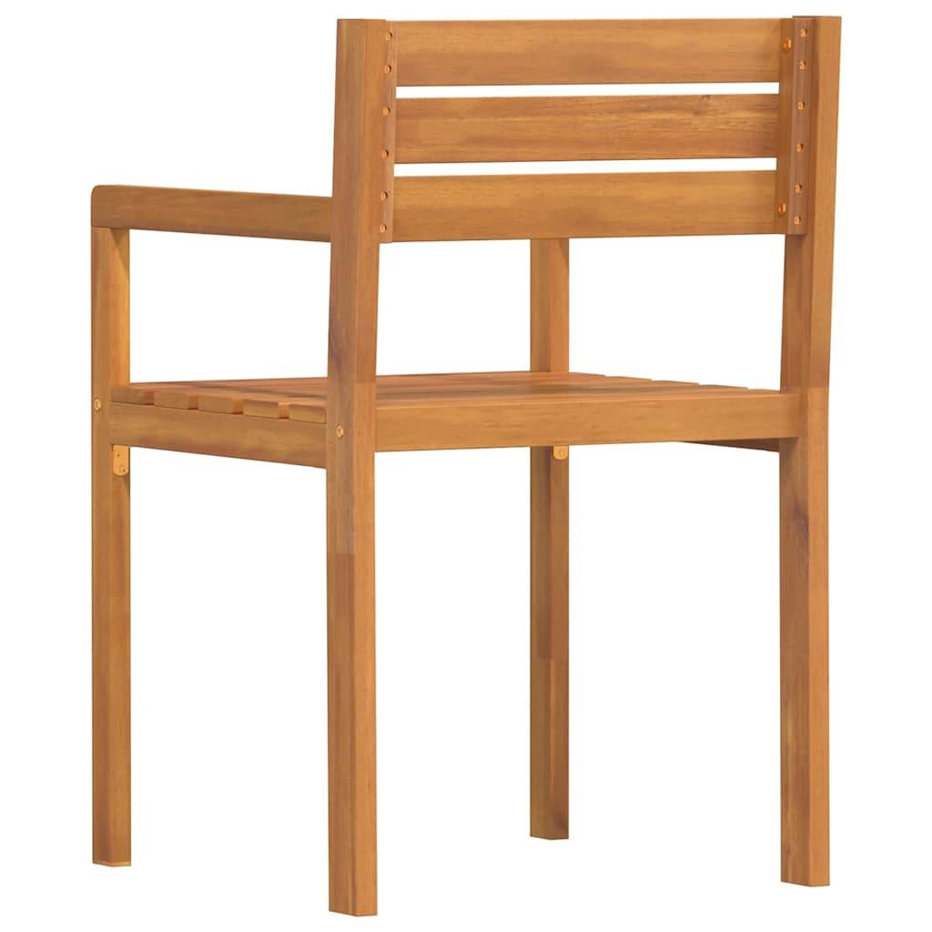 ComfortXL - Chaises de jardin en bois d'acacia massif lot de 2 avec accoudoirs pour terrasse extérieur Brun – ComfortXL Outdoor Living - Image 7