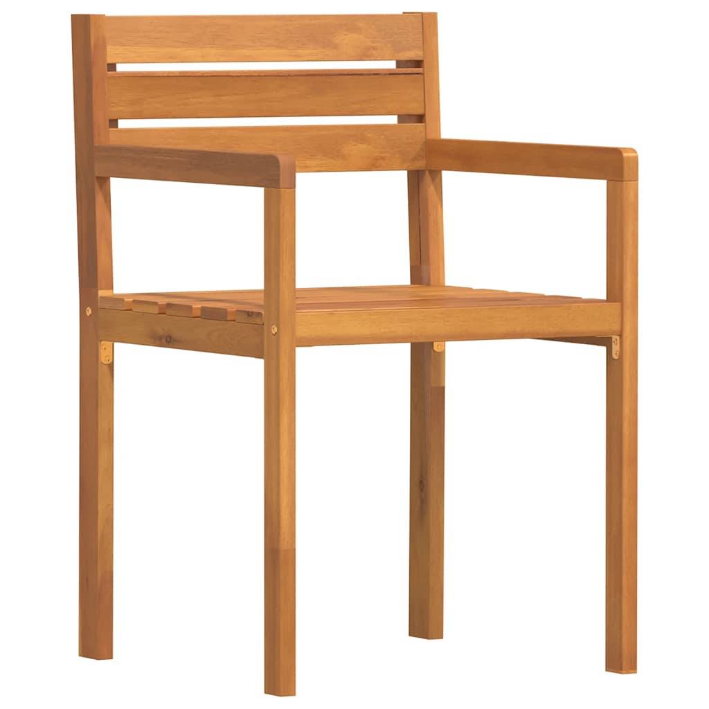 ComfortXL - Chaises de jardin en bois d'acacia massif lot de 2 avec accoudoirs pour terrasse extérieur Brun – ComfortXL Outdoor Living - Image 4