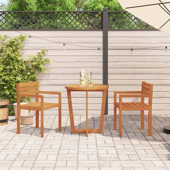 ComfortXL - Chaises de jardin en bois d'acacia massif lot de 2 avec accoudoirs pour terrasse extérieur Brun – ComfortXL Outdoor Living - Image 3