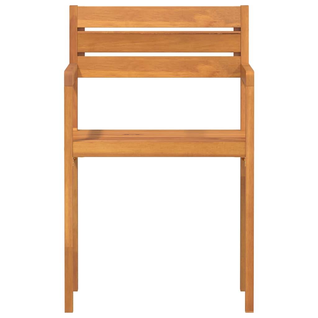 ComfortXL - Chaises de jardin en bois d'acacia massif lot de 2 avec accoudoirs pour terrasse extérieur Brun – ComfortXL Outdoor Living - Image 5