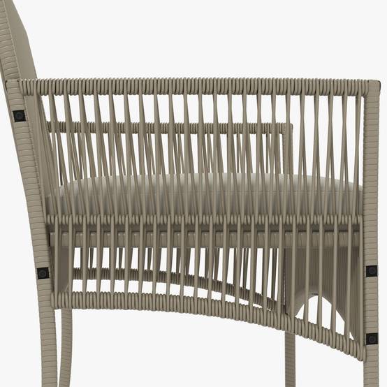 ComfortXL - Salon de jardin 4 places en résine tressée pour terrasse avec coussins kaki noir - ComfortXL Outdoor Living - Image 10