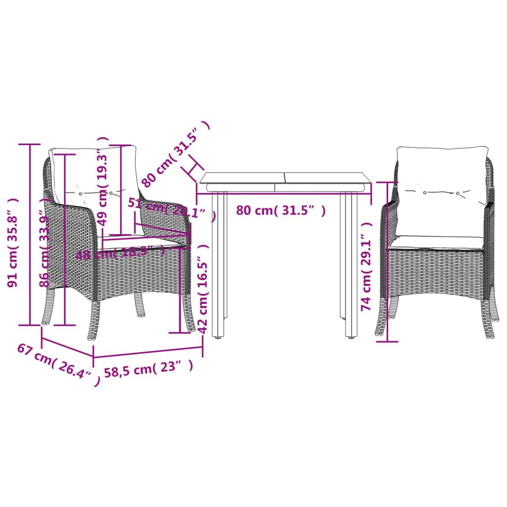 ComfortXL - Salon de jardin 2 personnes résine tressée table verre et 2 fauteuils beige – ComfortXL Outdoor Living - Image 7