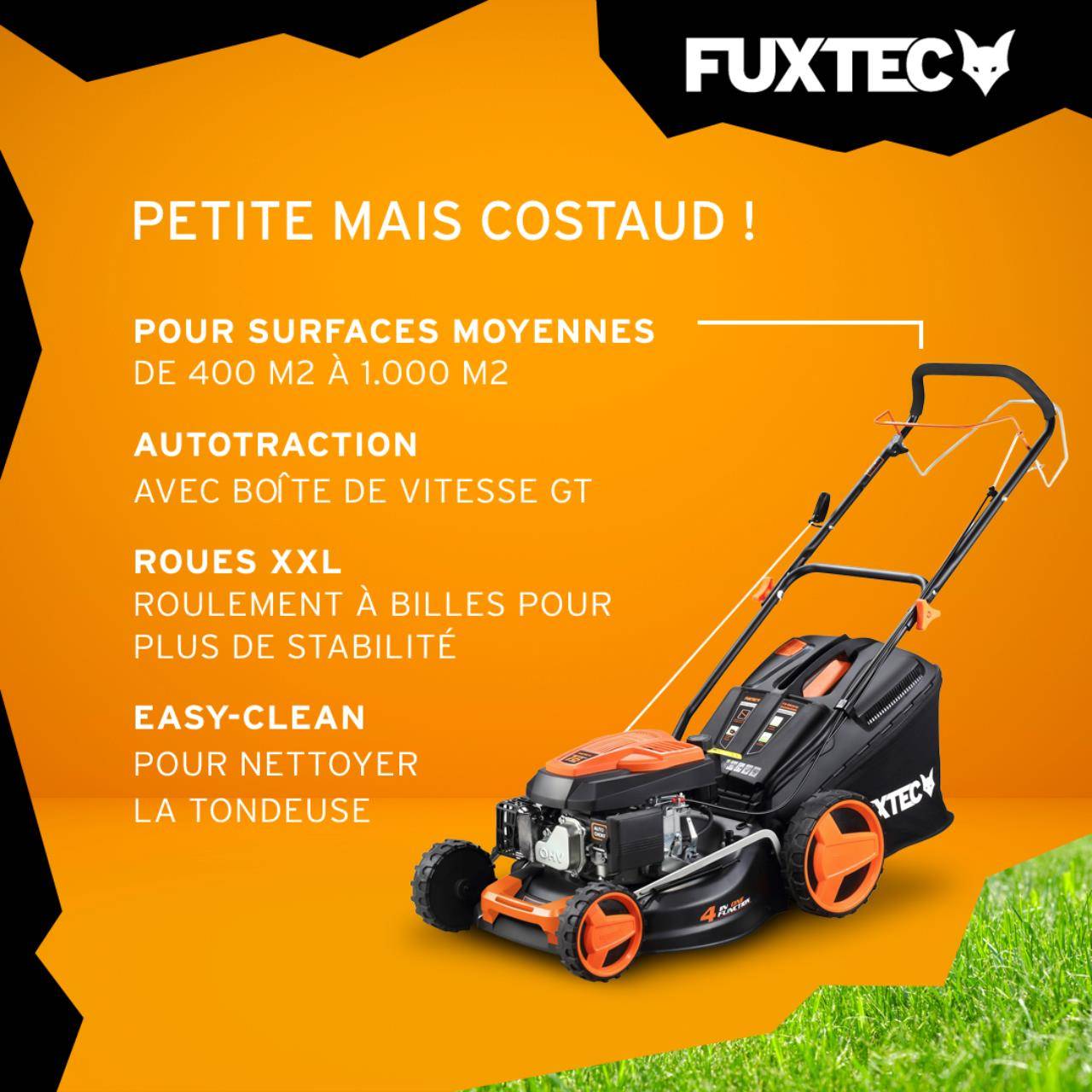FUXTEC - Tondeuse thermique autotractée 46 cm 146 cm³ bac 50 L – FUXTEC FX-RM4646 - Image 5