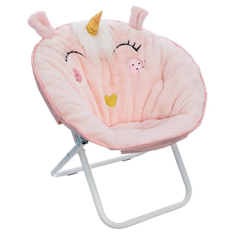Fauteuil pliant enfant Licorne rose Atmosphera - Image 1