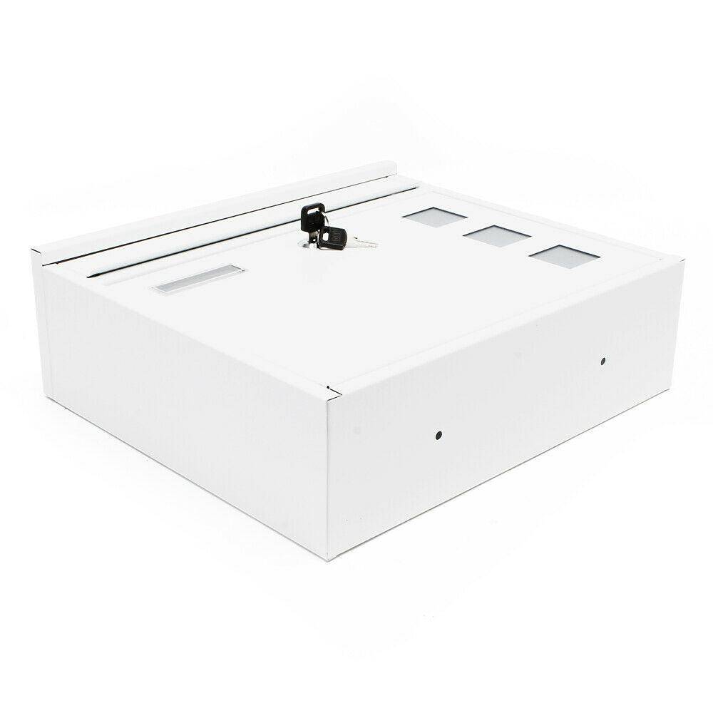 Helloshop26 - Boite postale boite aux lettres murale design avec clés 36 x 32 x 11,5 cm blanc - Image 5