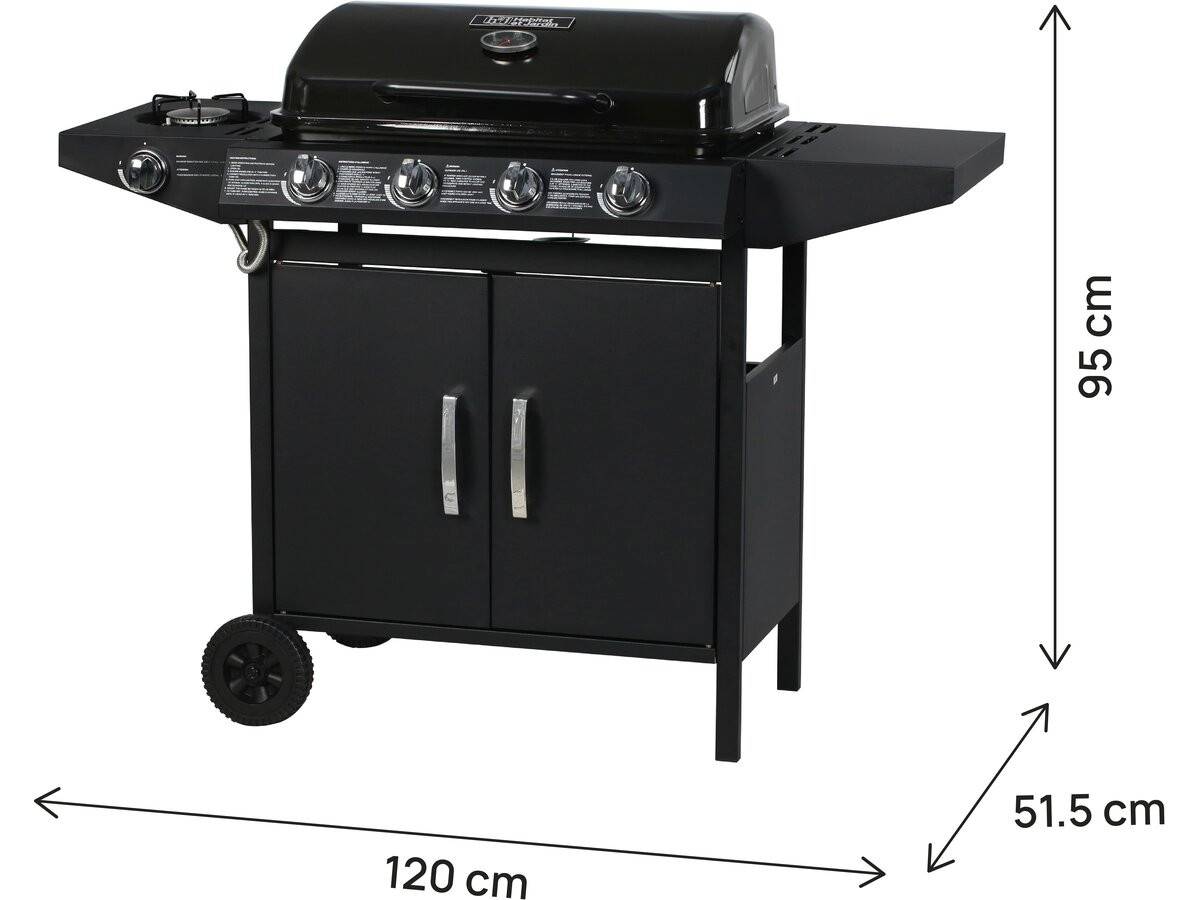 Habitat Et Jardin - Barbecue Gaz "festa 5" - 5 Brûleurs Dont 1 Latéral - 12.9 Kw- Noir -habitat Et Jardin - Image 3