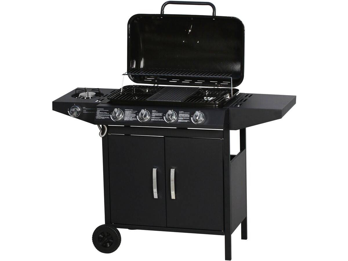 Habitat Et Jardin - Barbecue Gaz "festa 5" - 5 Brûleurs Dont 1 Latéral - 12.9 Kw- Noir -habitat Et Jardin - Image 4