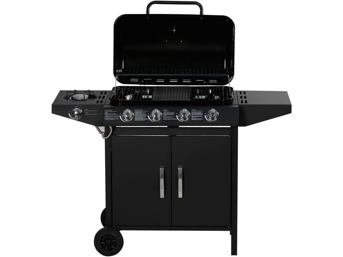 Barbecue Gaz "festa 5" - 5 Brûleurs Dont 1 Latéral - 12.9 Kw- Noir -habitat Et Jardin - Image 4