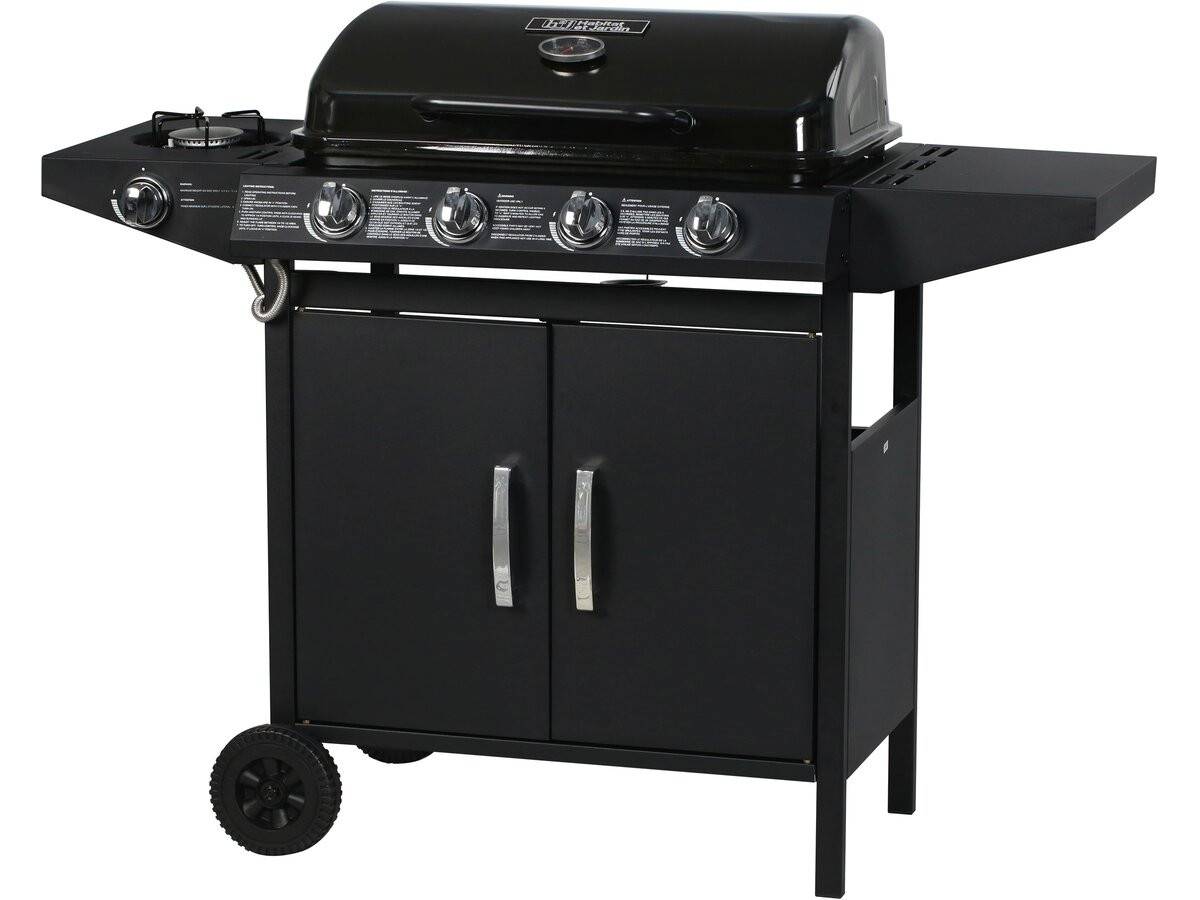 Habitat Et Jardin - Barbecue Gaz "festa 5" - 5 Brûleurs Dont 1 Latéral - 12.9 Kw- Noir -habitat Et Jardin - Image 1