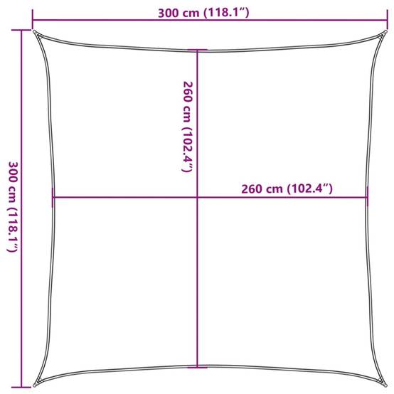 Voile d'ombrage - Voile solaire sable 3x3 m 100 % polyester oxford - Image 10