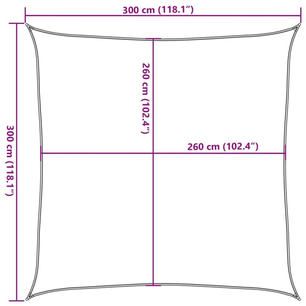 Voile d'ombrage - Voile solaire sable 3x3 m 100 % polyester oxford - Image 10