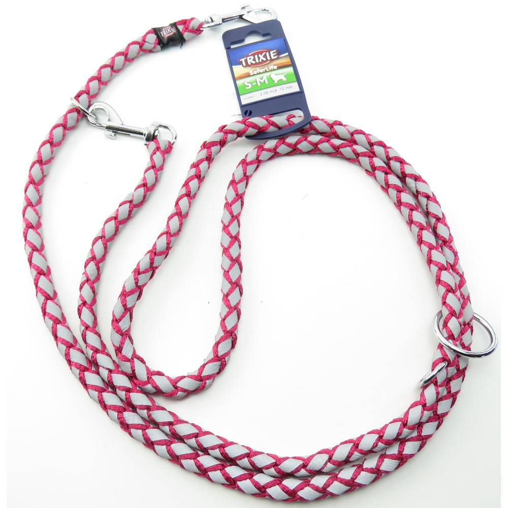 Trixie - Trixie - Laisse Cavo Reflect ø12mm x 2 M Fushia réglable pour chien - Image 1