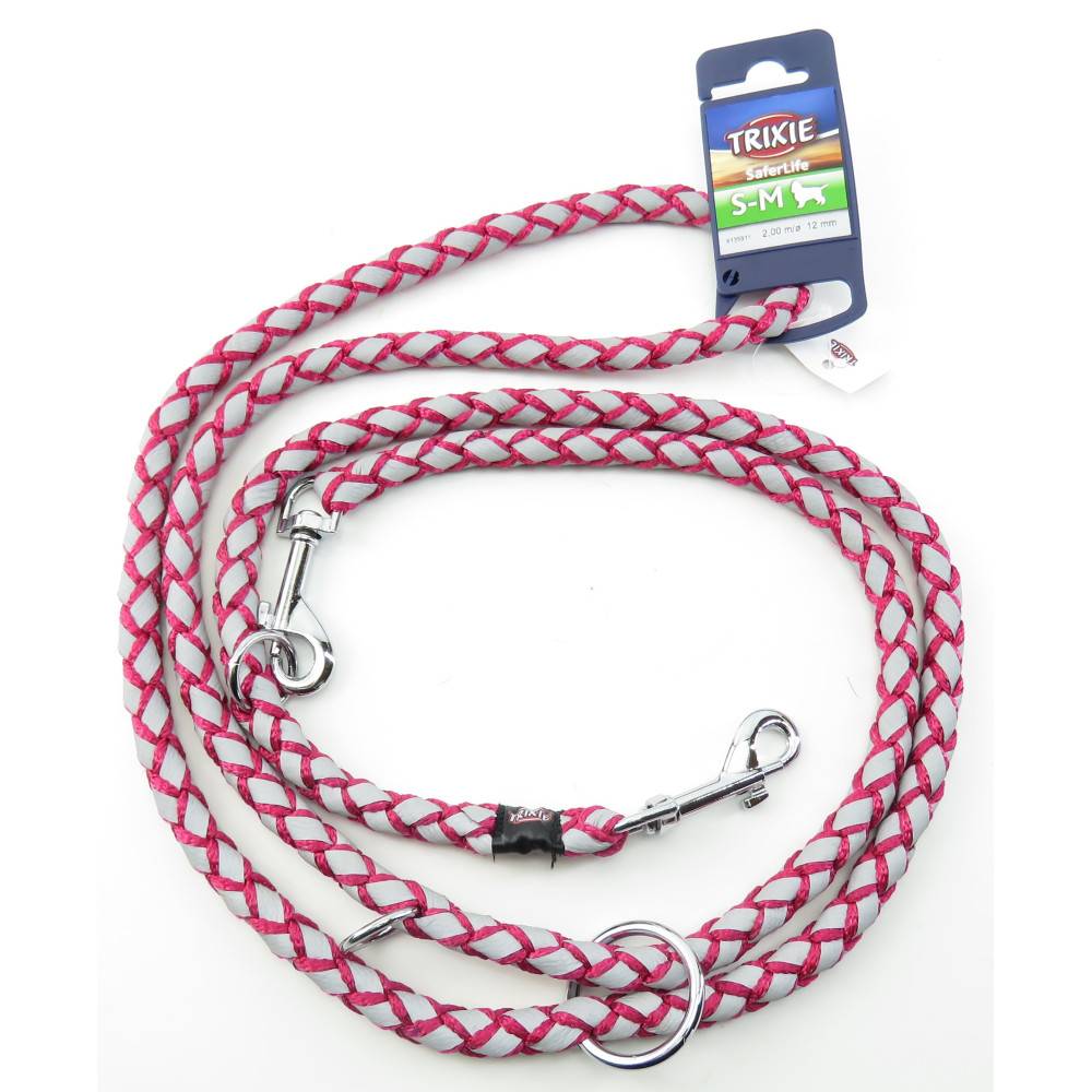 Trixie - Trixie - Laisse Cavo Reflect ø12mm x 2 M Fushia réglable pour chien - Image 2