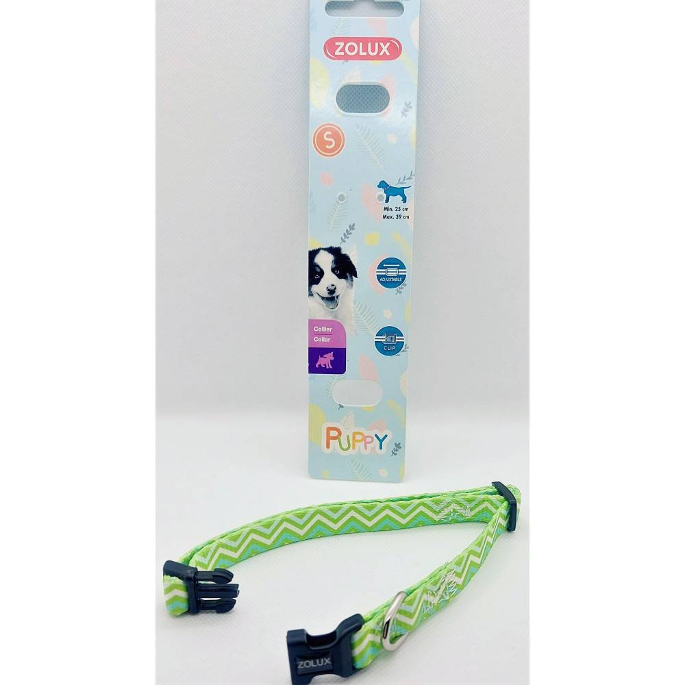 Zolux - Collier PUPPY PIXIE 13 mm 25 à 39 cm couleur vert pour chiots - Image 1