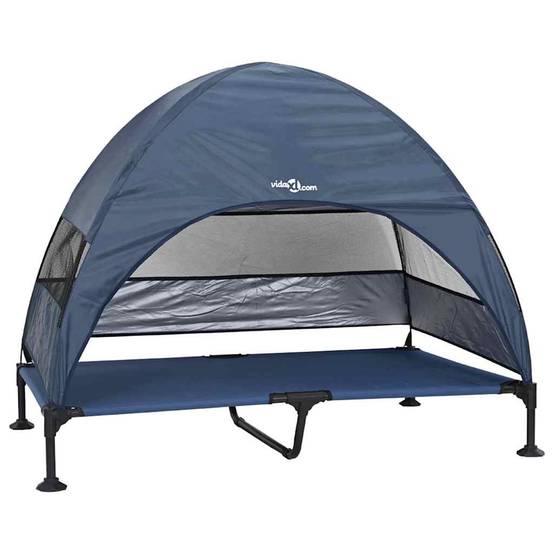PANGIVO - Lit surélevé pour chien acier et tissu bleu marine 127 x 81 x 108 cm - PANGIVO - Image 2