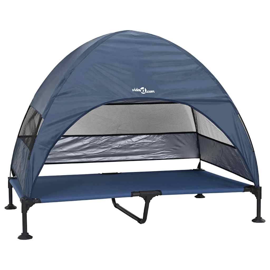PANGIVO - Lit surélevé pour chien acier et tissu bleu marine 127 x 81 x 108 cm - PANGIVO - Image 2